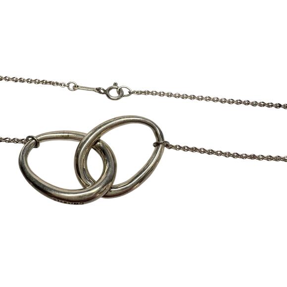 Tiffany and Co Elsa Peretti Large Double Loop Pendant Necklace 14" - Picture 5 of 15